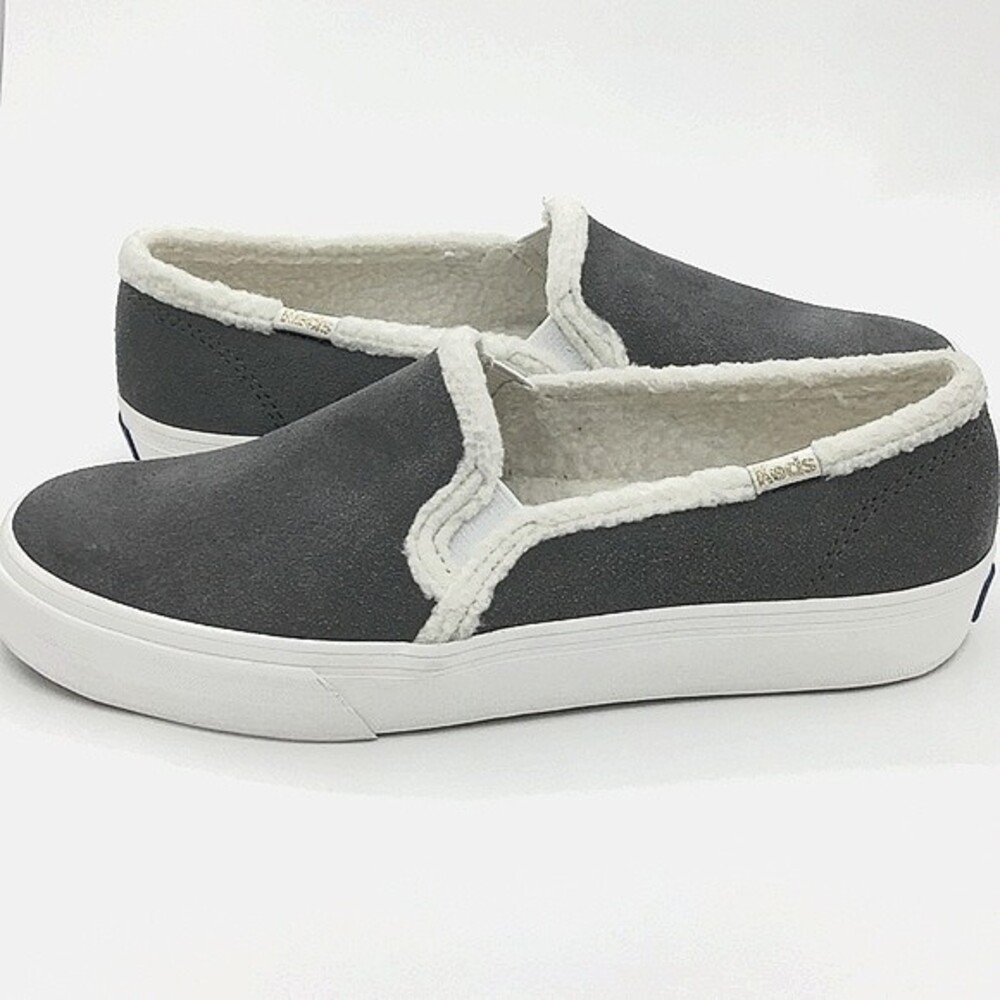 Keds Gray Double Decker Slip On Sneaker, Size 5.5 NEW